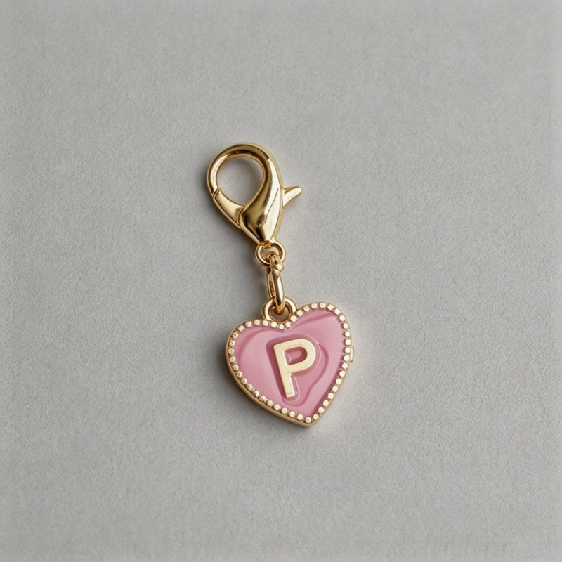 26 Letters Enamel Heart Initia - Shopdayla Wholesale - #9762