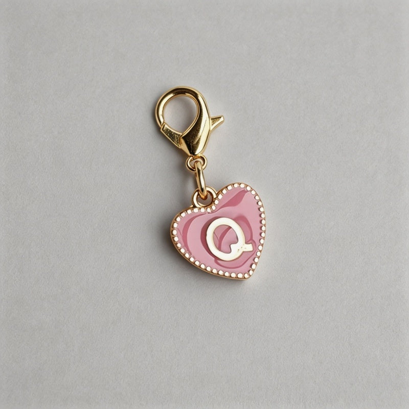 26 Letters Enamel Heart Initia - Shopdayla Wholesale - #2530