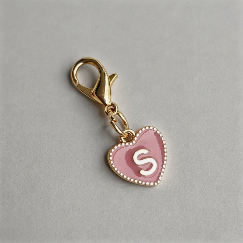 26 Letters Enamel Heart Initia - Shopdayla Wholesale - #8066