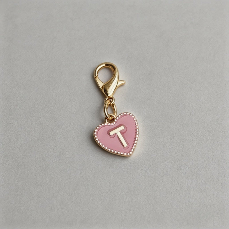 26 Letters Enamel Heart Initia - Shopdayla Wholesale - #0834