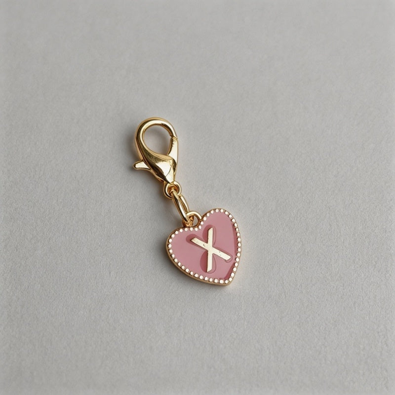 26 Letters Enamel Heart Initia - Shopdayla Wholesale - #1906