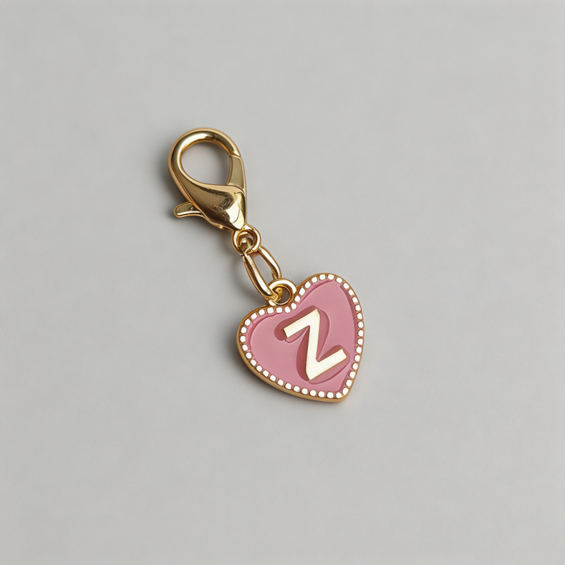 26 Letters Enamel Heart Initia - Shopdayla Wholesale - #7442