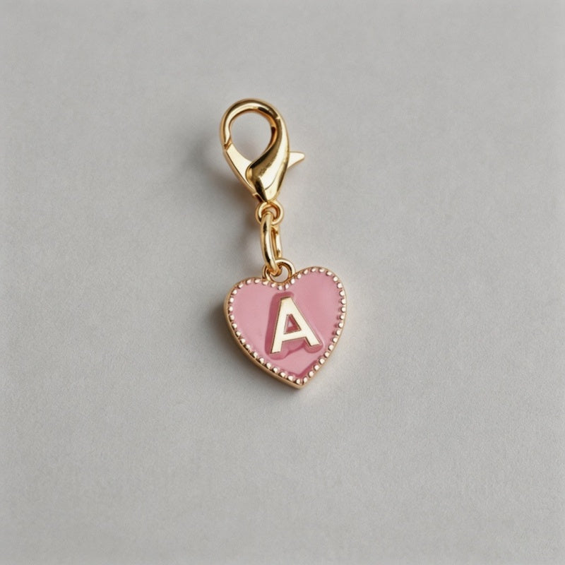 26 Letters Enamel Heart Initia - Shopdayla Wholesale - #0210