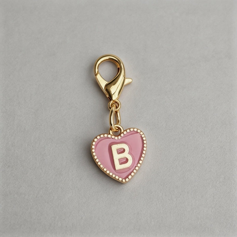 26 Letters Enamel Heart Initia - Shopdayla Wholesale - #2978