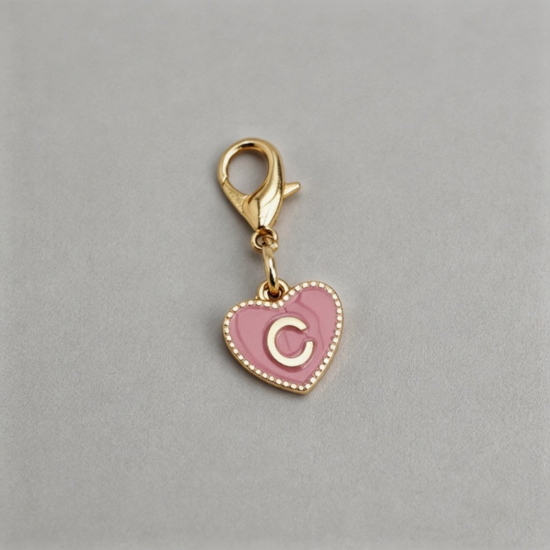 26 Letters Enamel Heart Initia - Shopdayla Wholesale - #5746