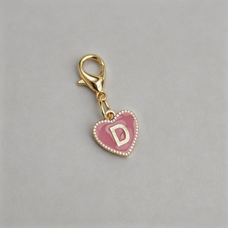 26 Letters Enamel Heart Initia - Shopdayla Wholesale - #8514