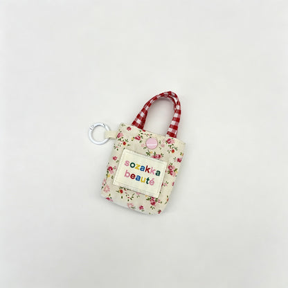 Floral Fabric Snap Storage Pouch