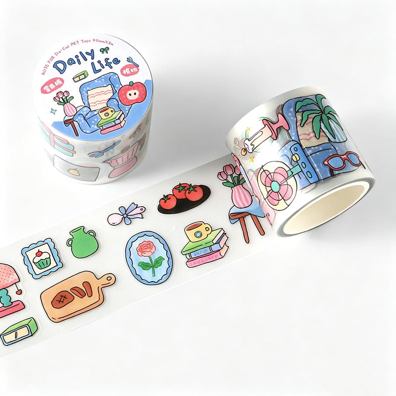 Hand Drawn Print Doodle Die‑Cut Tape