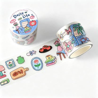 Hand Drawn Print Doodle Die‑Cut Tape