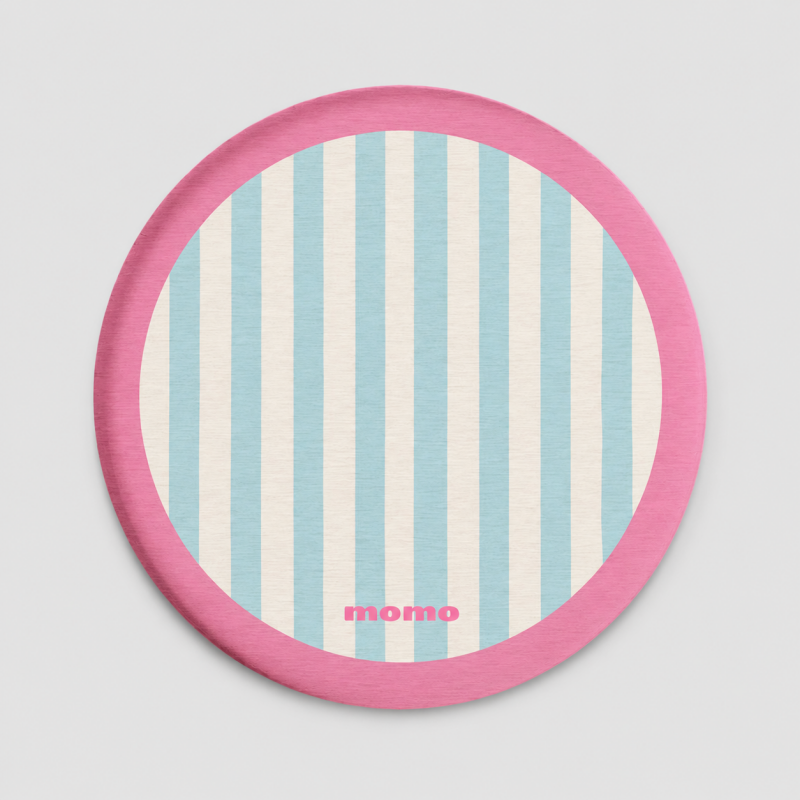 Round Grid Print Acrylic Drink Coaster