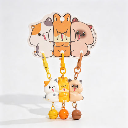 Magnetic 3‑Piece Resin Animal Keychain Set