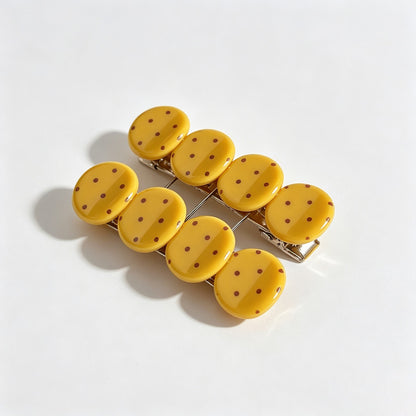 Polka‑Dot Acetate Hair Barrettes
