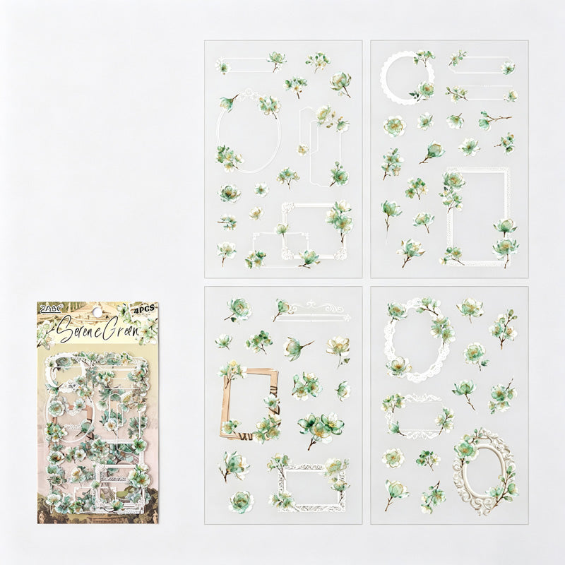 PET Floral Frame Stickers