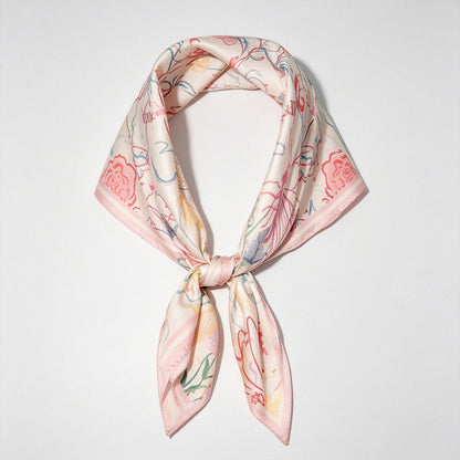 Print Square Head Neck Scarves