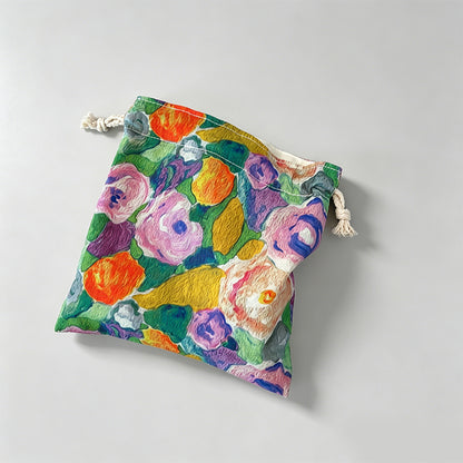Floral Drawstring Pouch