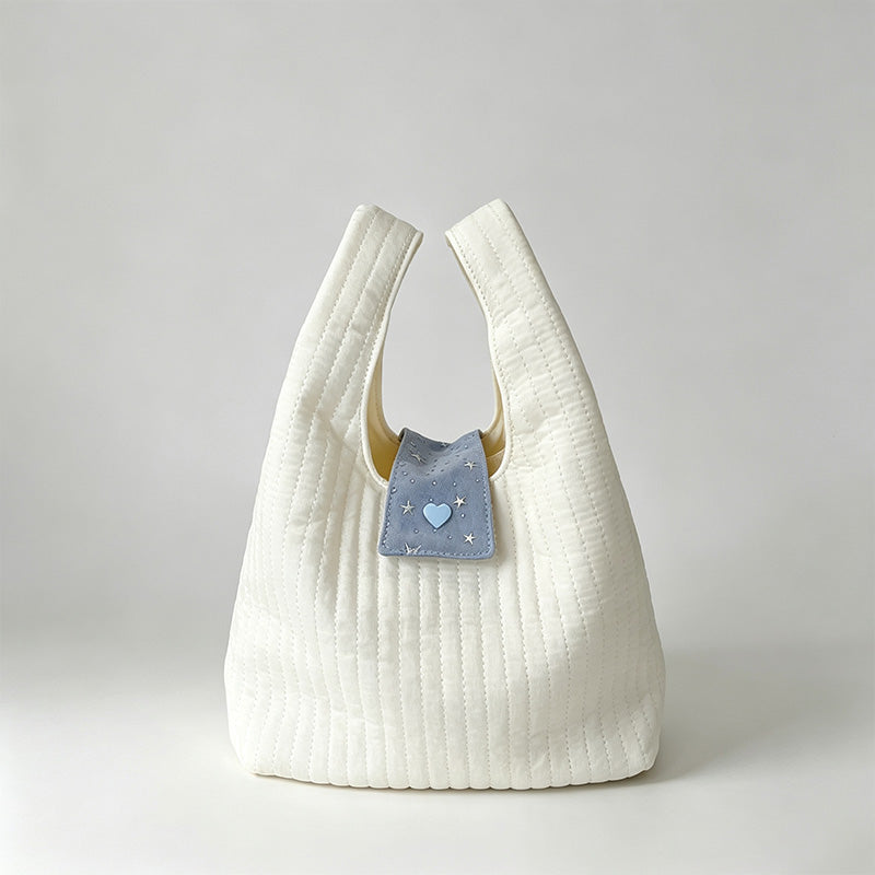 Quilted Dot Print Mini Handbag