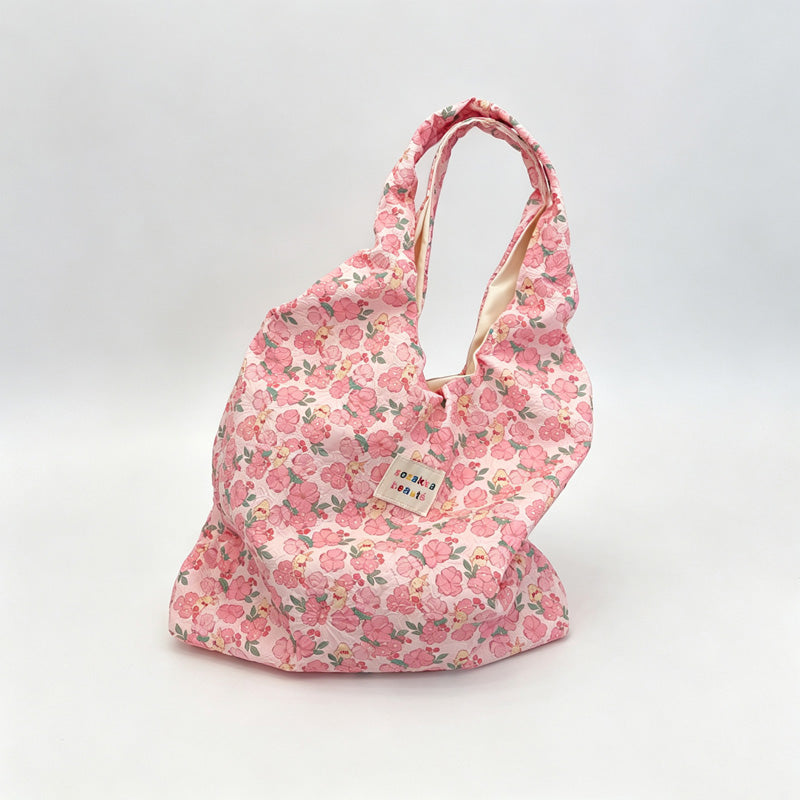 Floral Print Shoulder Tote Bag