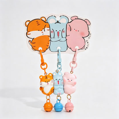 Magnetic 3‑Piece Animal Resin Keychain Set