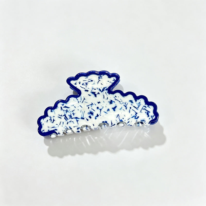Marble Leaf Claw Clip