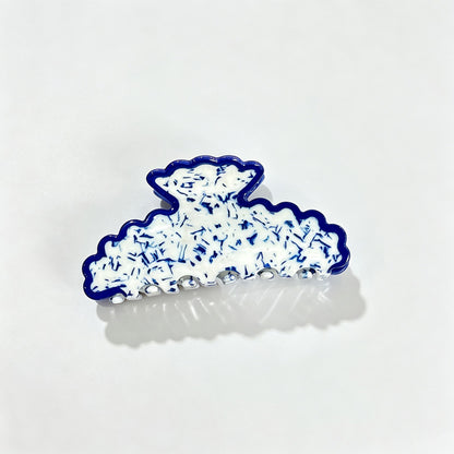 Marble Leaf Claw Clip