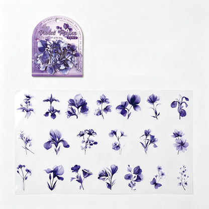PET Vintage Floral Stickers