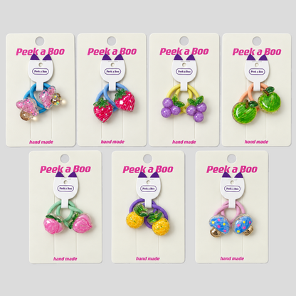 Mini Fruit Shape Elastic Hair Ties