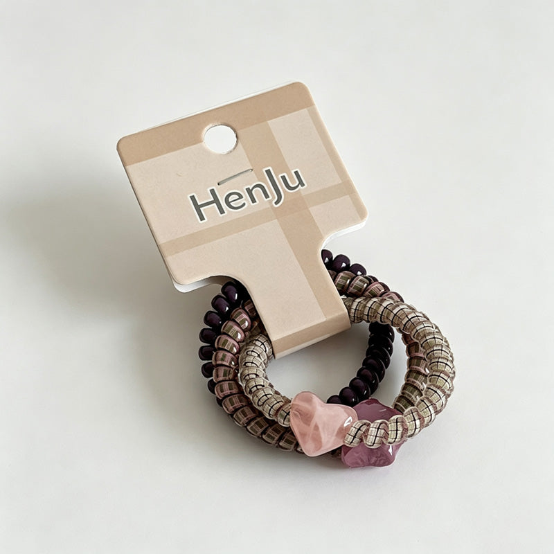 Star Heart Telephone Wire Hair Ties