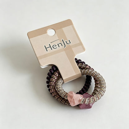 Star Heart Telephone Wire Hair Ties
