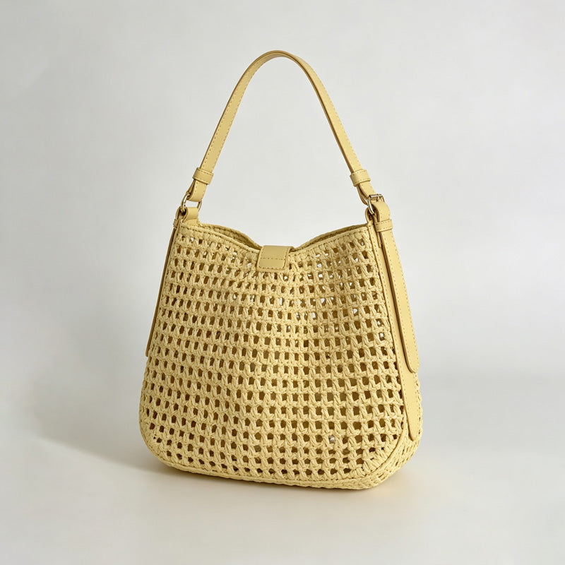 Woven Cutout Shoulder Bag