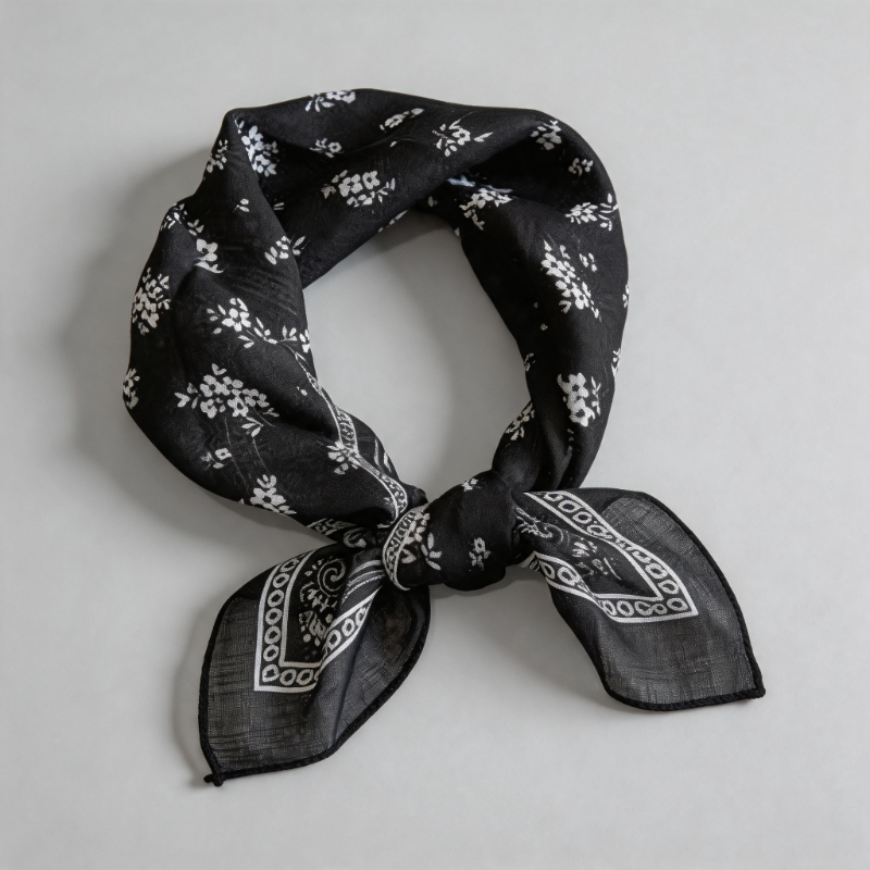 Floral Print Square Scarf Band - Shopdayla Wholesale - #2882