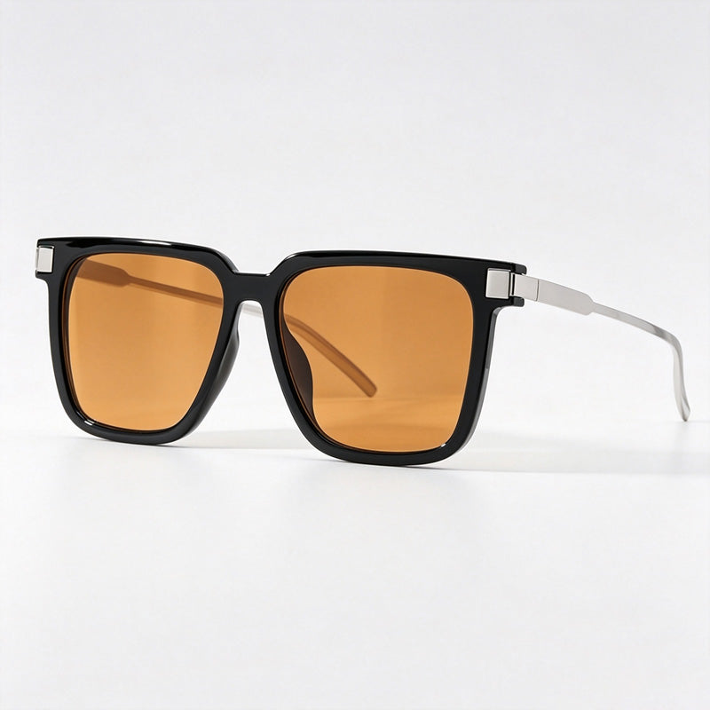 Square Metal Frame Sunglasses