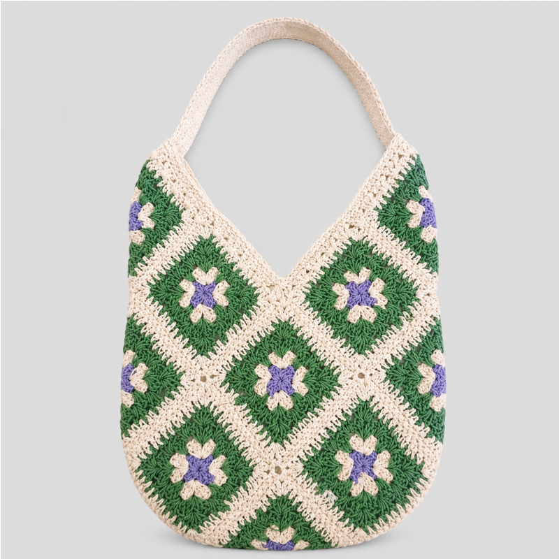 Sunflower Knitting Shoulder Bag