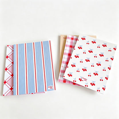 Geometric & Cherry Print Non-Sticky Notes