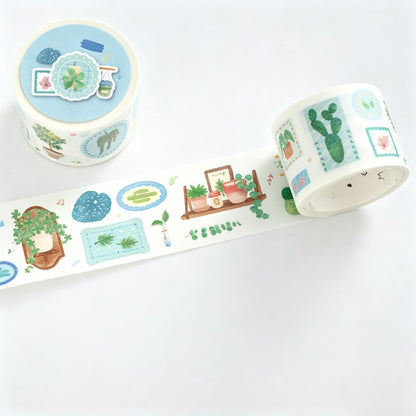 Plant Print Die‑Cut Washi Tape