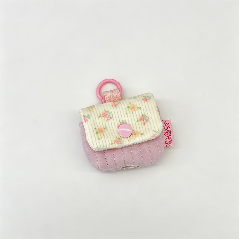 Floral Fabric Snap Storage Pouch