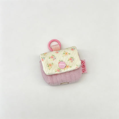 Floral Fabric Snap Storage Pouch