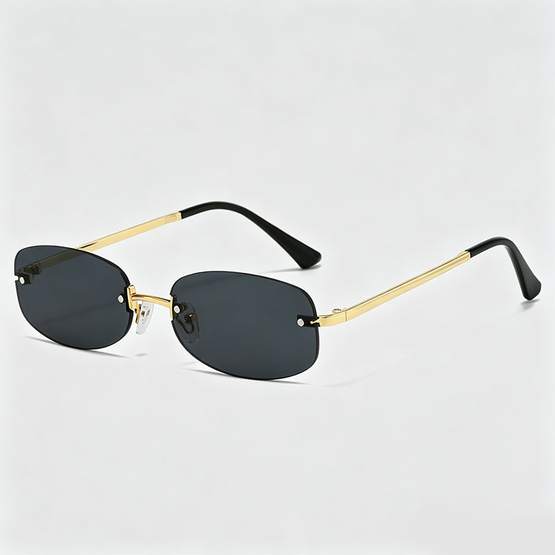Rimless Oval Y2K Millennium Retro Sunglasses