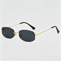 Rimless Oval Y2K Millennium Retro Sunglasses