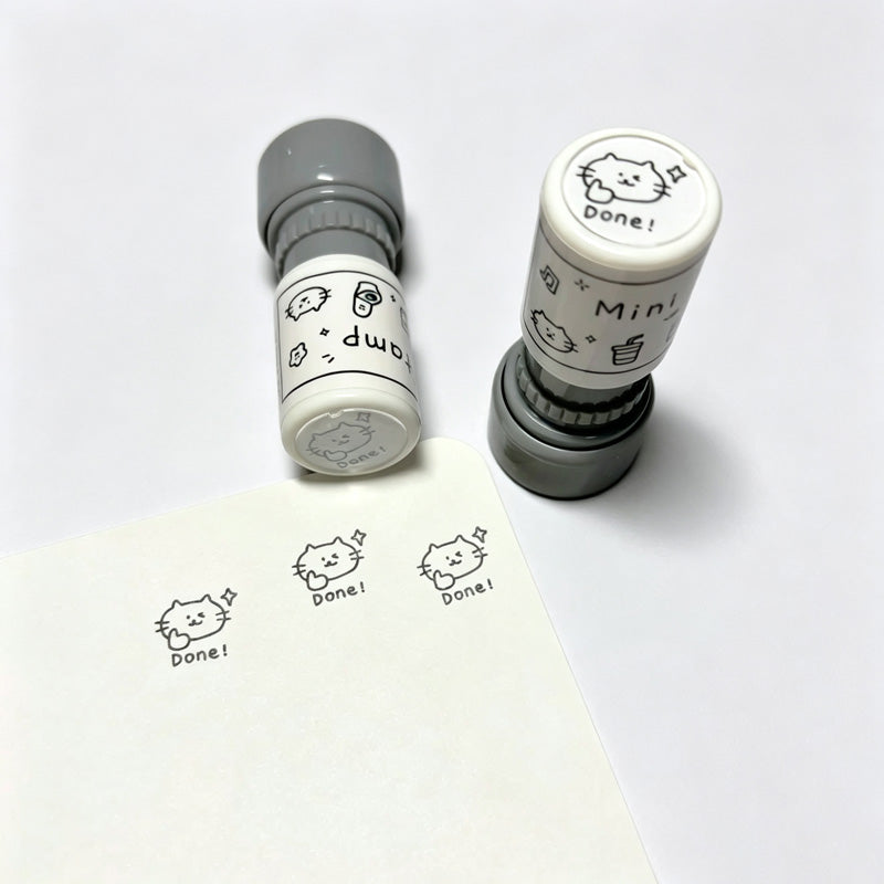 Mini Cat Self‑Inking Round Stamp