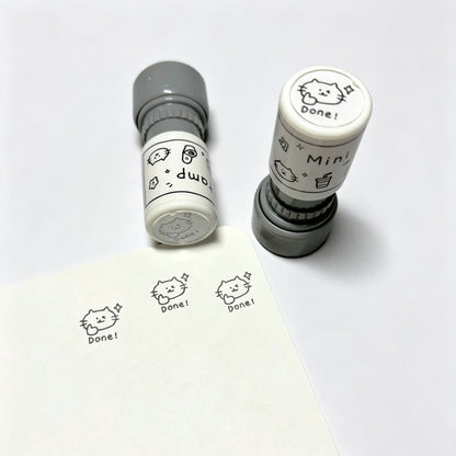 Mini Cat Self‑Inking Round Stamp