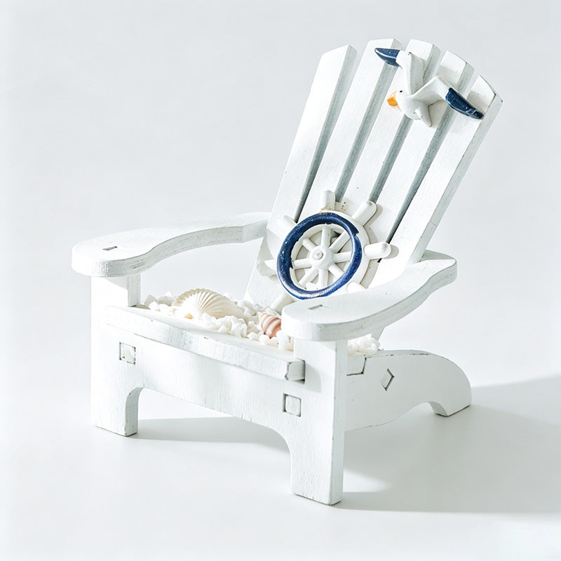 Wooden Beach Chair Figurine