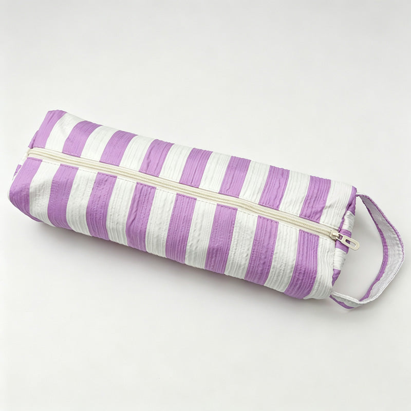 Striped Cylindrical Storage Pouch