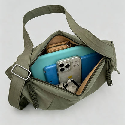 Canvas Drawstring Crossbody Bag