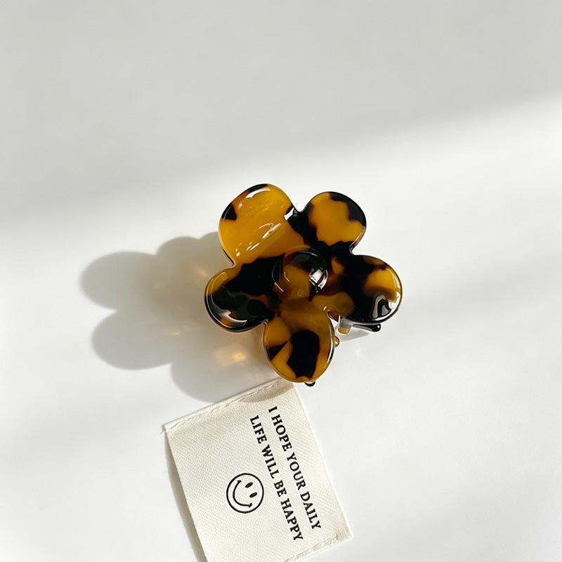 Small Flower Marbled Hair Claw