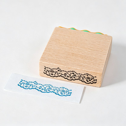 Beech Wood Rubber Stamp