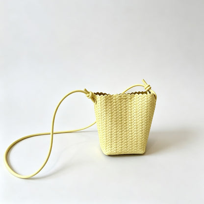 Woven Bucket Crossbody Bag