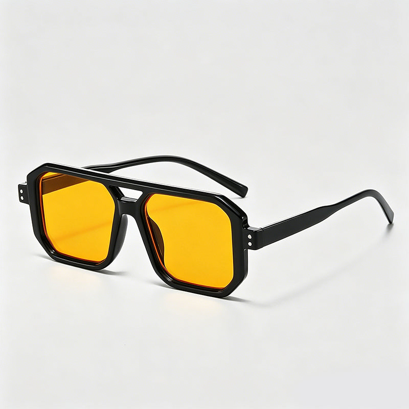 Double Bridge Octagonal Futuristic Cyber Y2K Sunglasses