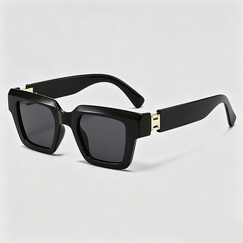 Thick Square Oversized Gold Hinge Y2K Fashion Sunglasses