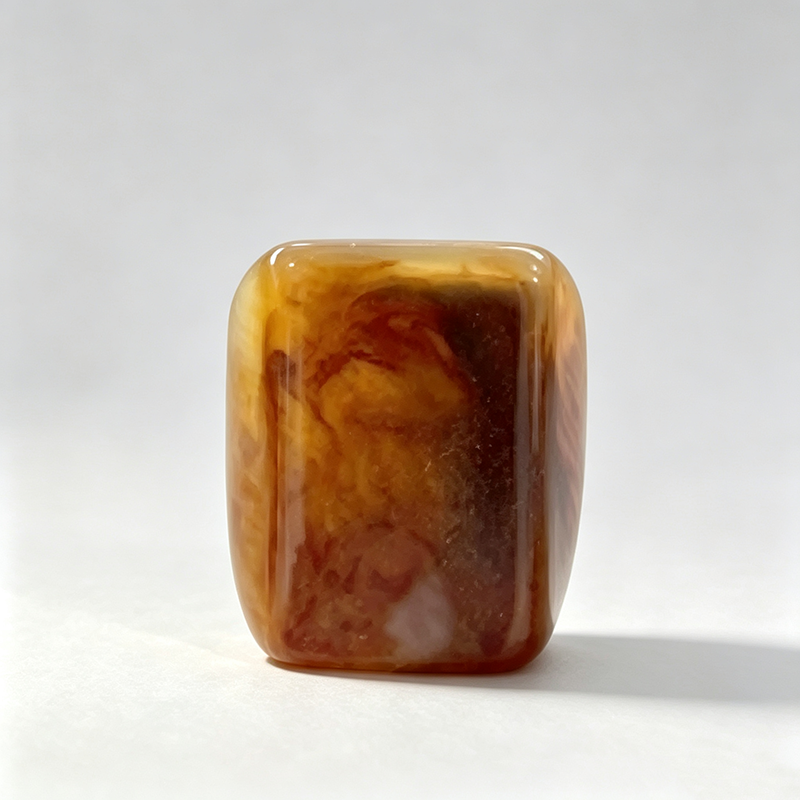 Amber Resin Heart Shape Ring