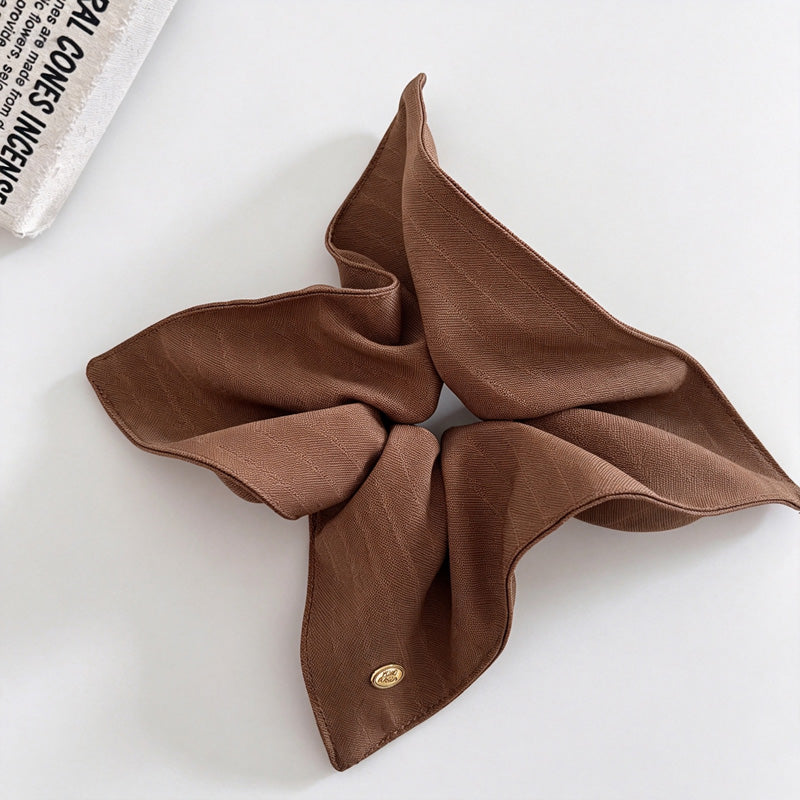 Stripe Square Scarf Scrunchie
